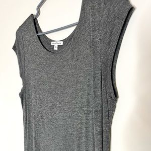 Large Grey Form fitted Velvet Torch Dress